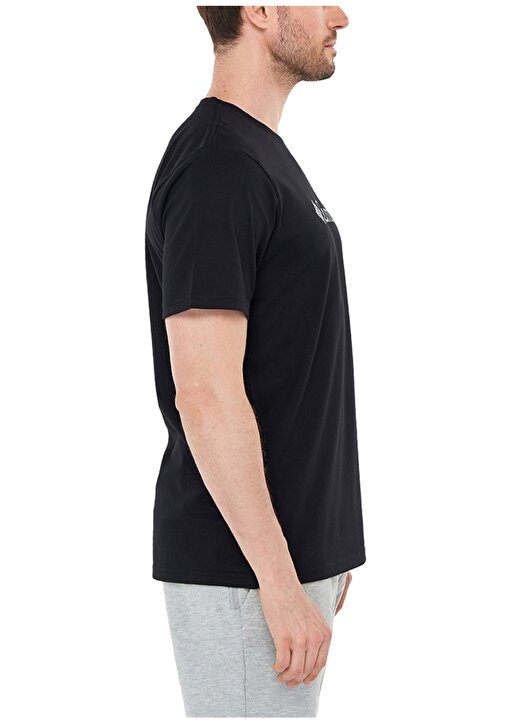 Columbia O Yaka Baskılı Siyah Erkek T-Shirt CS0287 CSC M BASIC BIG LOGO BRUSHED 3