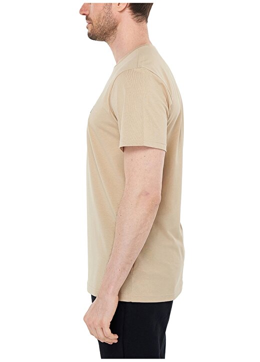 Columbia O Yaka Baskılı Deve Tüyü Erkek T-Shirt CS0287 CSC M BASIC BIG LOGO BRUSHED 4