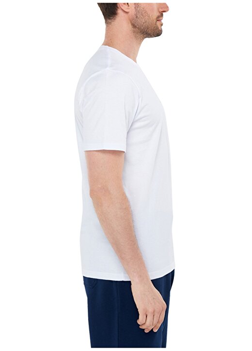 Columbia O Yaka Düz Beyaz Erkek T-Shirt CS0282 CSC M BASIC SM LOGO BRUSHED 3