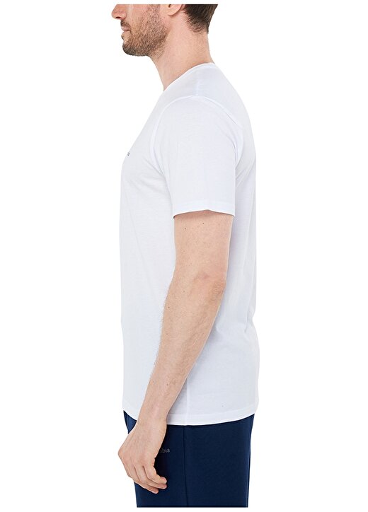 Columbia O Yaka Düz Beyaz Erkek T-Shirt CS0282 CSC M BASIC SM LOGO BRUSHED 4