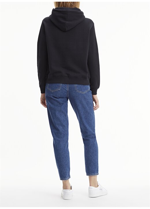 Calvin Klein Jeans Kapüşonlu Rahat Siyah Kadın Sweatshirt J20J219141BEH 4