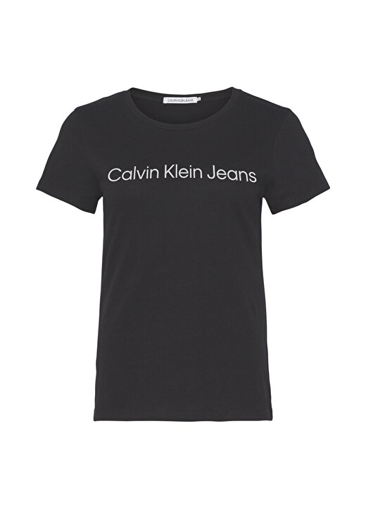 Calvin Klein Jeans Bisiklet Yaka Normal Kalıp Siyah Kadın T-Shirt J20J220253BEH 2