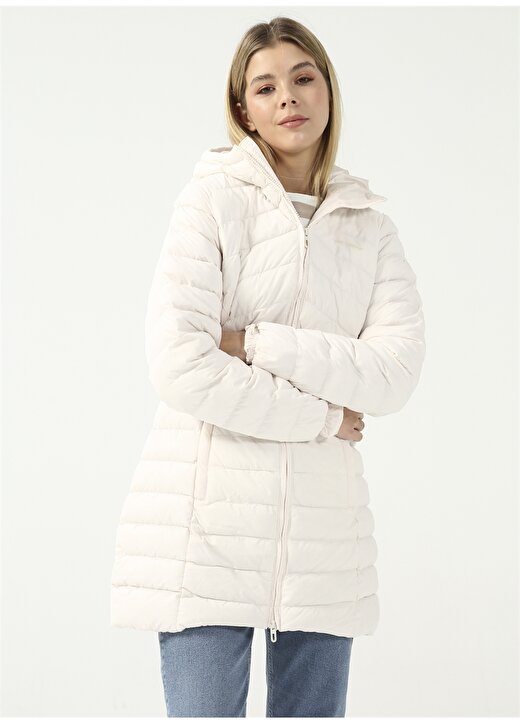 Skechers Beyaz Kadın Mont S212005-102W Essential Maxi Length 1