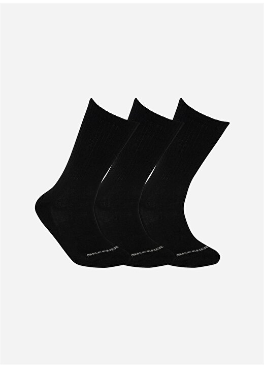 Skechers Siyah Unisex 3Lü Çorap S192135-001U Crew Cut Sock 1