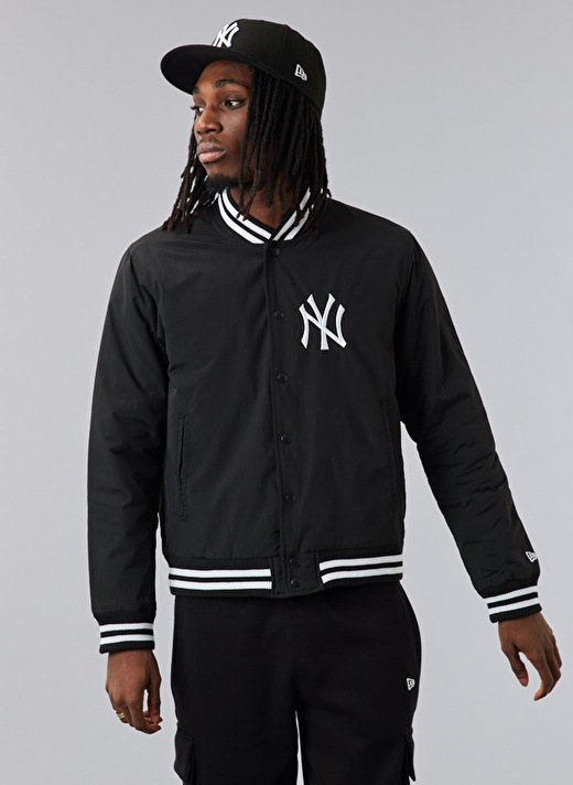 New Era Siyah Erkek Mont 60284785MLB TEAM BOMBER JKT NEYYAN 1