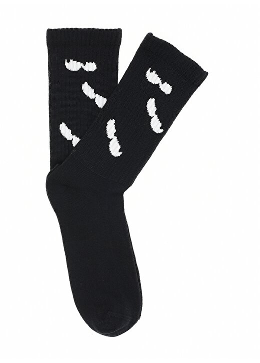 Fluffy Siyah Erkek Çorap FFY-E-35 1