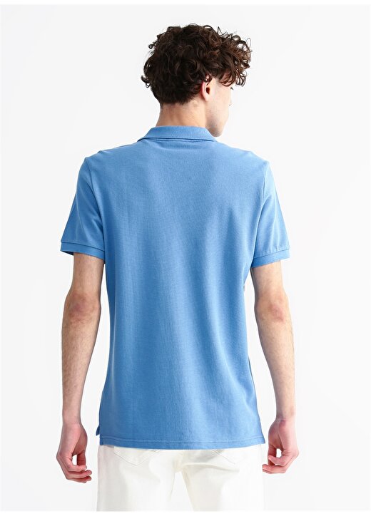 Aeropostale Düz Açık Mavi Erkek Polo T-Shirt 7542 4
