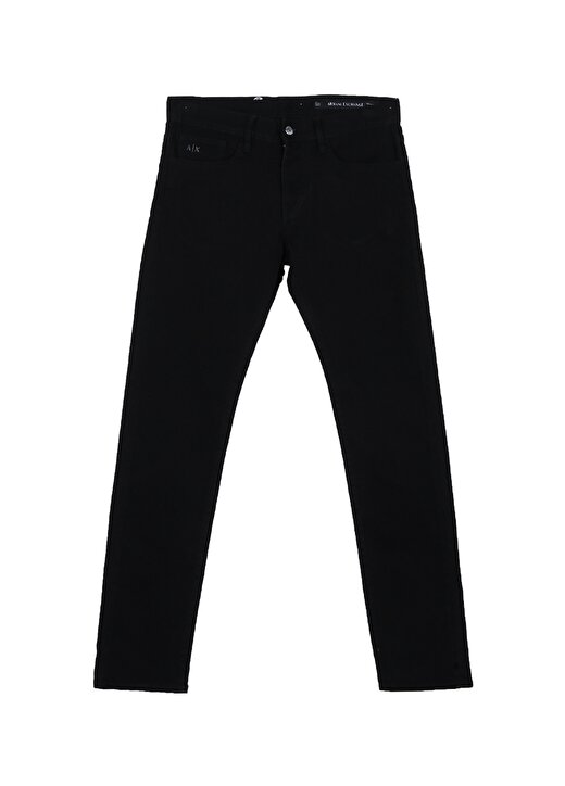 Armani Exchange Normal Bel Skinny Fit Siyah Erkek Denim Pantolon 8NZJ14 1200-BLACK 1