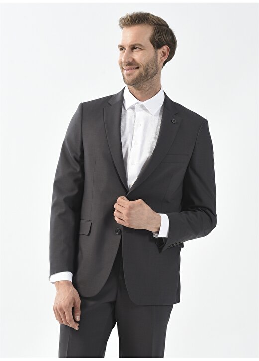 Beymen Business Normal Bel Regular Fit Antrasit Erkek Takım Elbise 4B3023100011 4