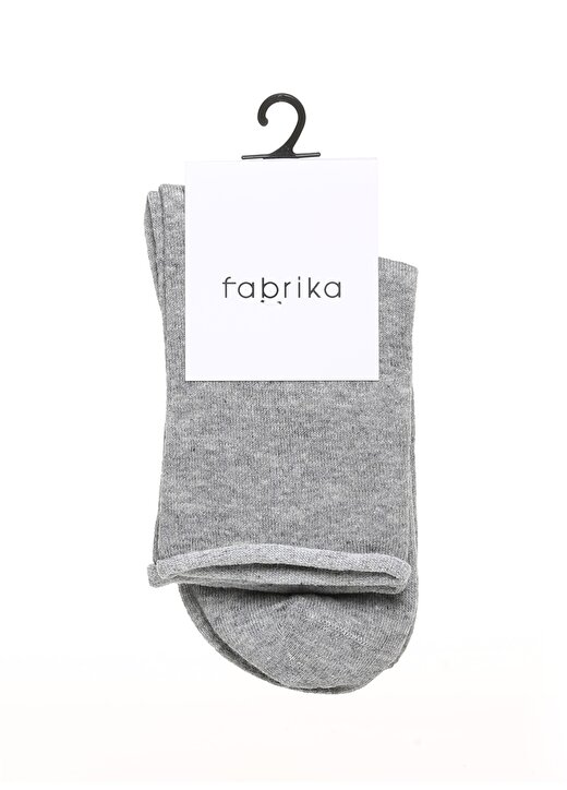 Fabrika Gri Kadın Soket Çorap FAB-PEK01 1