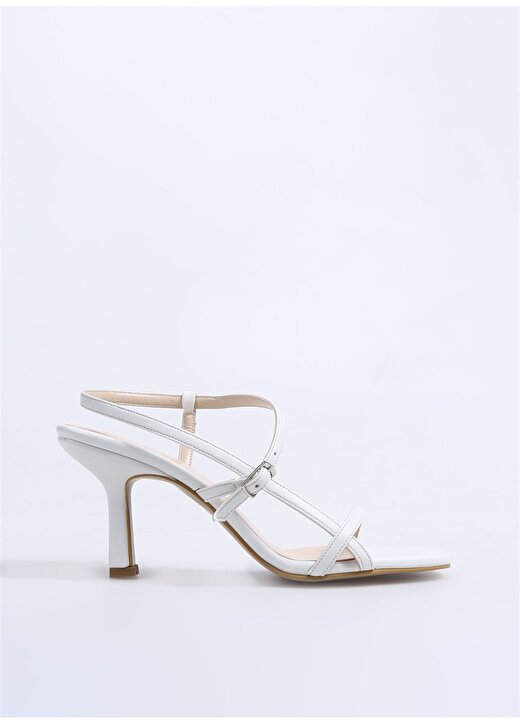 Fabrika Beyaz Kadın Topuklu Ayakkabı LAHEY NEW 1