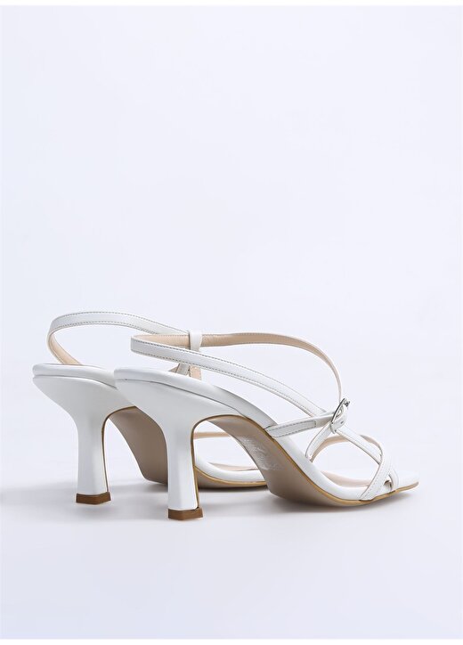 Fabrika Beyaz Kadın Topuklu Ayakkabı LAHEY NEW 3
