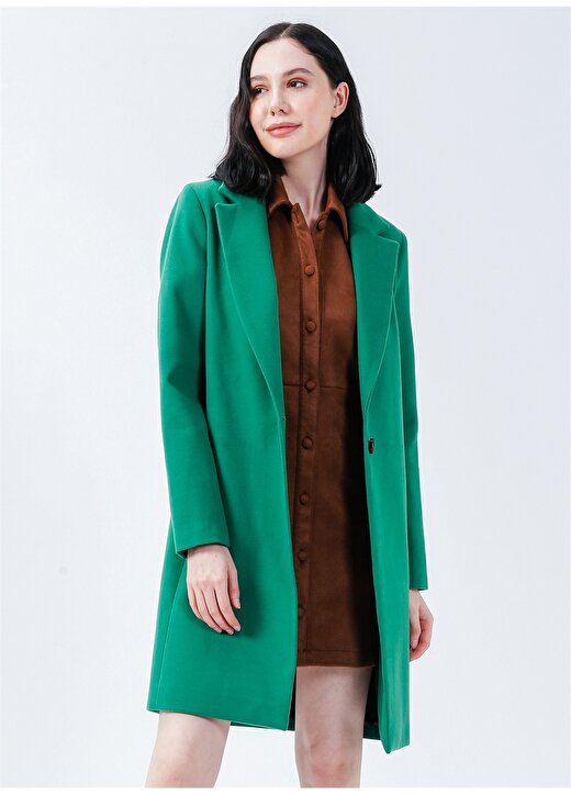 P By Paltoı Yeşil Kadın Manto 5371 3