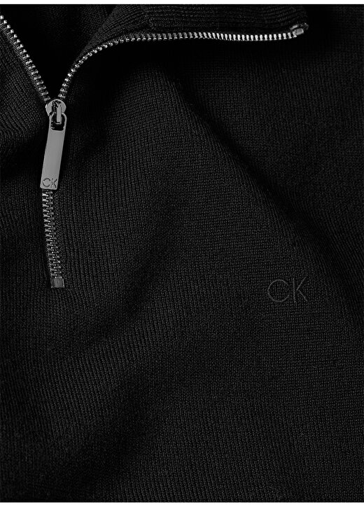 Calvin Klein Fermuarlı Yaka Regular Fit Siyah Erkek Kazak K10K110421BEH 2