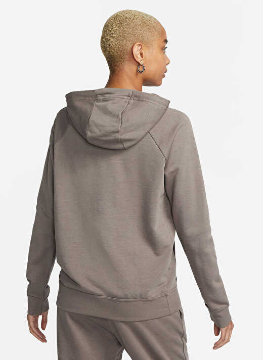 Nike Kapüşon Yaka Siyah - Gri - Gümüş Kadın Sweatshırt DX2316-040 W ESSNTL FLC PO HOODIE 2