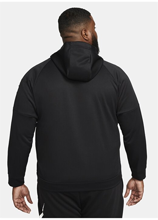 Nike Siyah - Gri - Gümüş Erkek Kapüşonlu Baskılı Zip Ceket DQ4830-010 M NK TF HD FZ 3