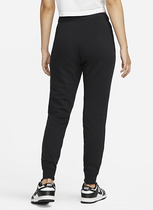 Nike Siyah - Gri - Gümüş  Kadın Uzun Eşofman Altı DQ5174-010 W CLUB FLC MR PANT TIGHT 3