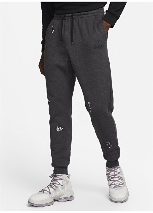 Nike Standart Siyah - Gri - Gümüş Erkek Eşofman Altı DQ6145-032 LJ M NK FLEECE PANT 2