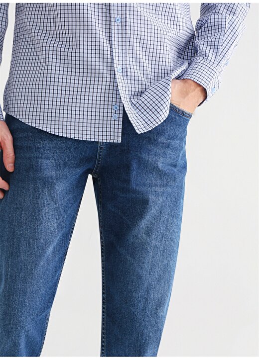 Fabrika Comfort Mavi Erkek Normal Bel Normal Paça Denim Pantolon CM AKA 1 3
