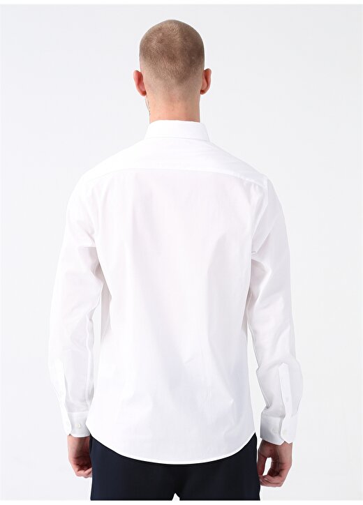 Gmg Fırenze Düğmeli Yaka Beyaz Erkek Gömlek GU22MFW02204 4