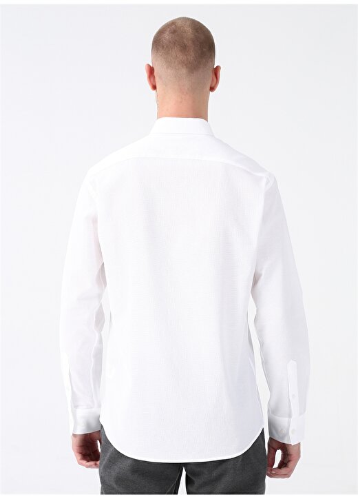 Gmg Fırenze Düğmeli Yaka Beyaz Erkek Gömlek GU22MFW02208 4