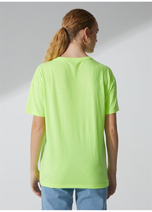 Fabrika Sports Bisiklet Yaka Baskılı Neon Yeşil Kadın T-Shirt S-GINA 4