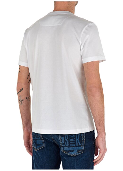 Bikkembergs Bisiklet Yaka Beyaz Erkek T-Shirt C 4 101 2C E 1811 3