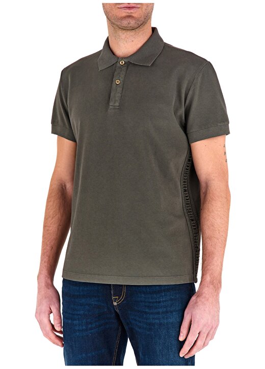 Bikkembergs Düğmeli Yaka Yeşil Erkek Polo T-Shirt C 8 090 80 M 4422 1