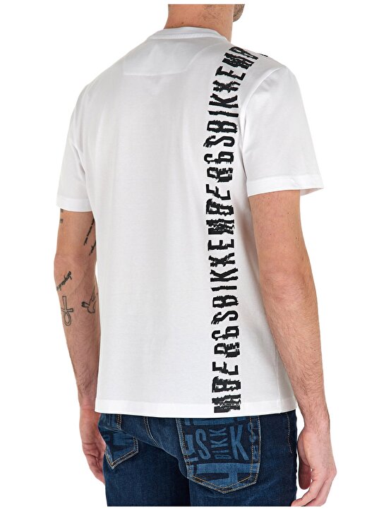 Bikkembergs Bisiklet Yaka Beyaz Erkek T-Shirt C 4 101 2G E 1811 2