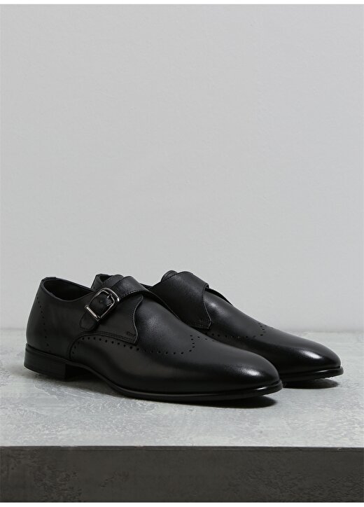 Fabrika Deri Siyah Erkek Klasik Ayakkabı IYON 2