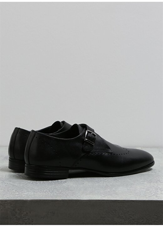 Fabrika Deri Siyah Erkek Klasik Ayakkabı IYON 3