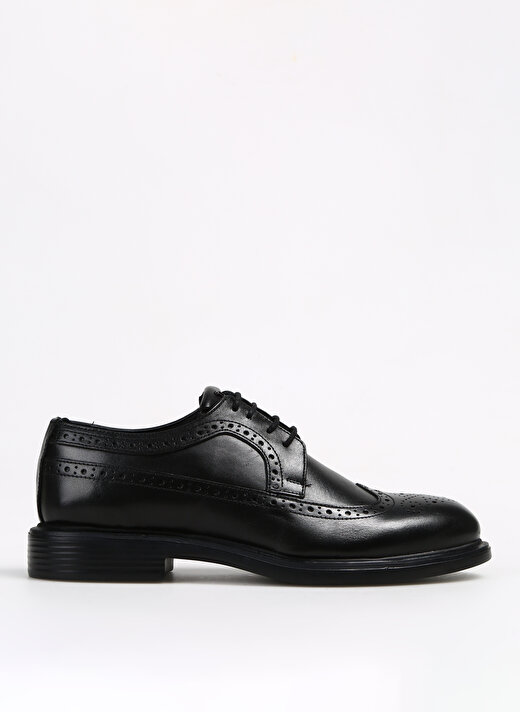 Fabrika Deri Siyah Erkek Klasik Ayakkabı ANOVA 1