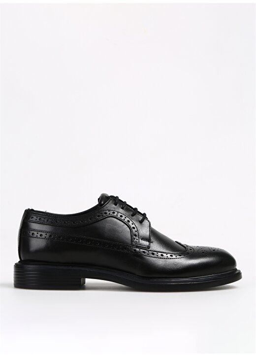 Fabrika Deri Siyah Erkek Klasik Ayakkabı ANOVA 1