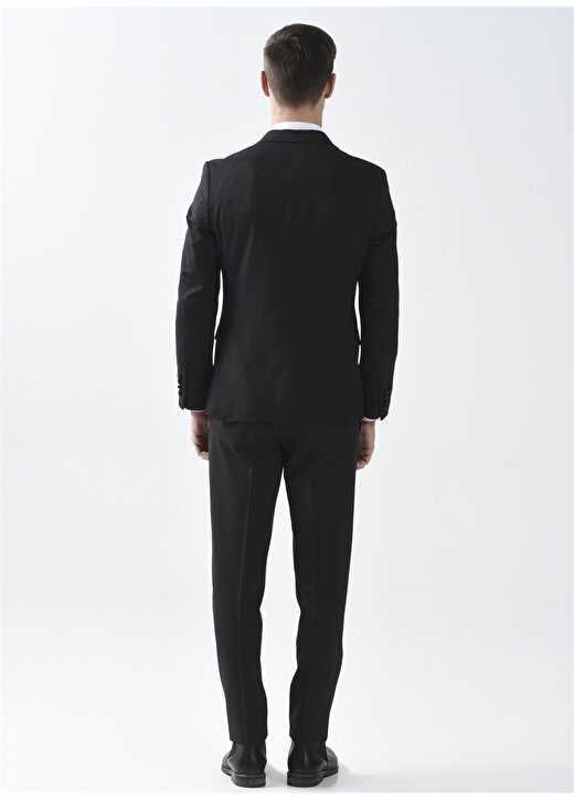 Süvari Normal Bel Slim Fit Siyah Erkek Takım Elbise TK3000400239 4
