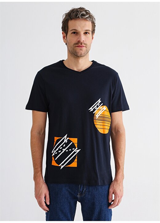 Fabrika Sports O Yaka Düz Lacivert Erkek T-Shirt DIOG 3