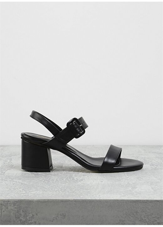 F By Fabrika Siyah Kadın Kalın Topuklu Ayakkabı KITEYN 1