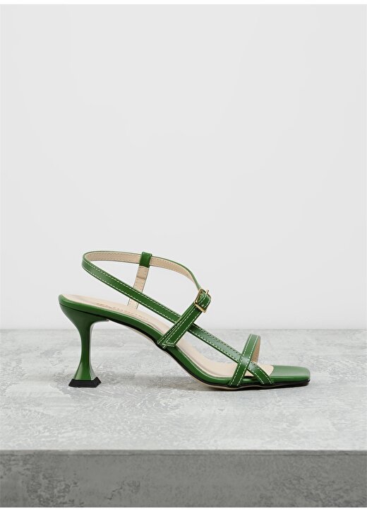 F By Fabrika Yeşil Kadın Topuklu Sandalet MANUSJER 1
