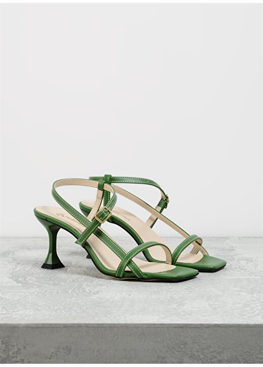 F By Fabrika Yeşil Kadın Topuklu Sandalet MANUSJER 2