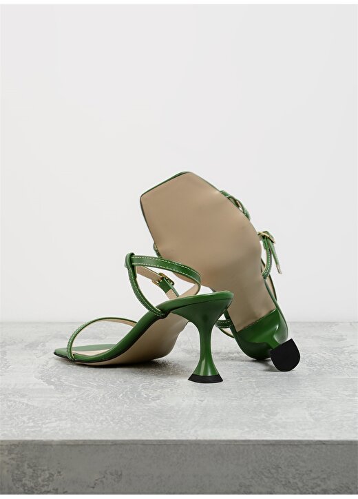 F By Fabrika Yeşil Kadın Topuklu Sandalet MANUSJER 4