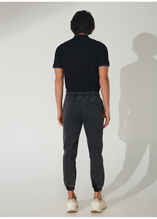Black On Black Lastikli Bel Lastikli Paça Relaxed Antrasit Erkek Denim Pantolon E-ORSİNO 4