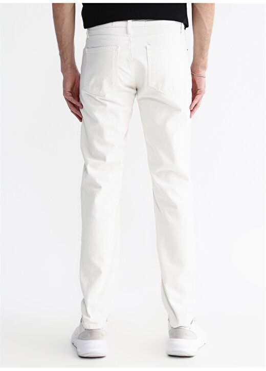 Black On Black Normal Bel Düz Paça Basic Kırık Beyaz Erkek Denim Pantolon E-ORSAN 4