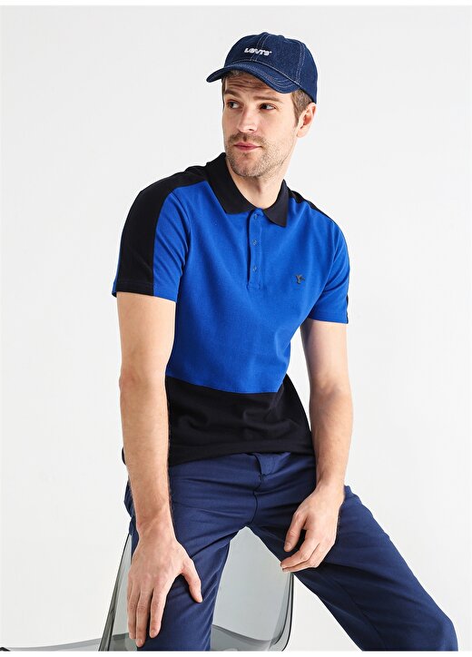 Fabrika Sports Düz Lacivert Erkek Polo T-Shirt AIDEN 1