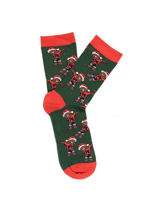 Paul Kenzie 3'Lü Çok Renkli Kadın Soket Çorap Teddy Christmas 4
