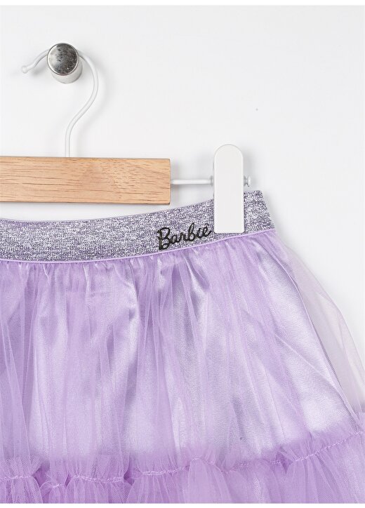 Barbie Lila Kız Çocuk Kısa Düz Etek 23PRB-817 3