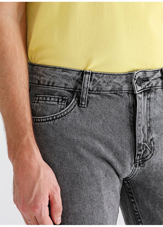 Fabrika Gri Erkek Normal Bel Normal Paça Denim Pantolon FAB 56 4
