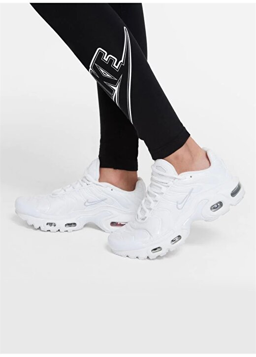 Nike Çocuk Siyah - Beyaz Dar Paça Uzun Dar Tayt DD6278-010 G NSW FAVORITES LGGNG GX 3