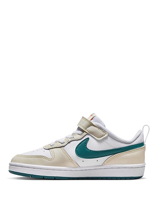 Nike Beyaz - Yeşil Erkek Çocuk Yürüyüş Ayakkabısı BQ5451-017 NIKE COURT BOROUGH LOW 2 2