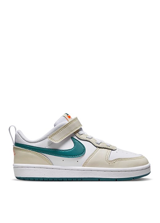 Nike Beyaz - Yeşil Erkek Çocuk Yürüyüş Ayakkabısı BQ5451-017 NIKE COURT BOROUGH LOW 2 3