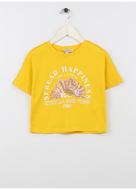 Limon Baskılı Sarı Kız Çocuk T-Shirt READ GIRL-23 1
