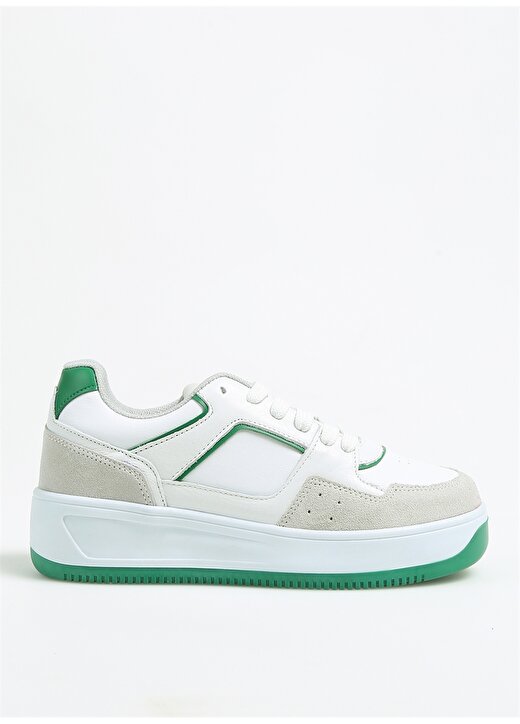 Fabrika Beyaz - Yeşil Kadın Sneaker TERSHY 1